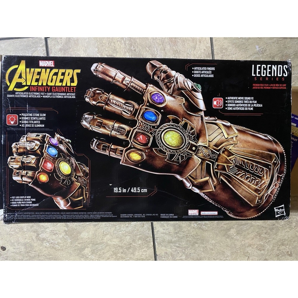 Hasbro Marvel Legends Infinity Gauntlet E0491 Electronic 19.5in Tested w Box